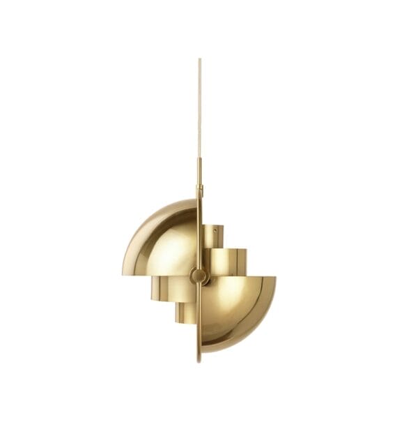 Multi-Lite Pendant, Shade Shiny Brass, Base Brass - Image 4